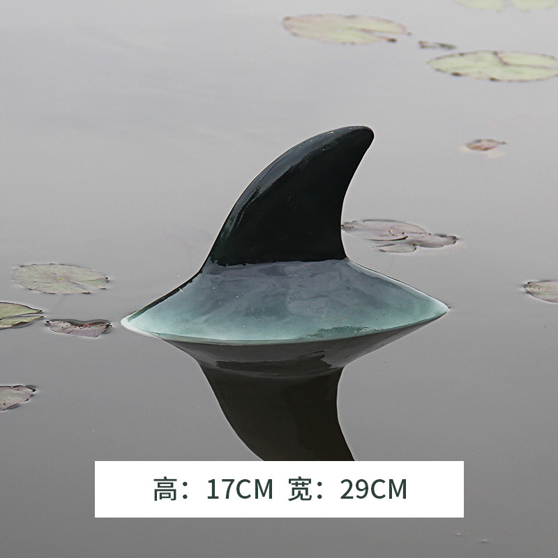 Tête d&#39;hippopotame, dos de requin effrayant, étang de jardin, ornements d&#39;animaux flottants, jouets amusants, décoration de Simulation de poisson de piscine