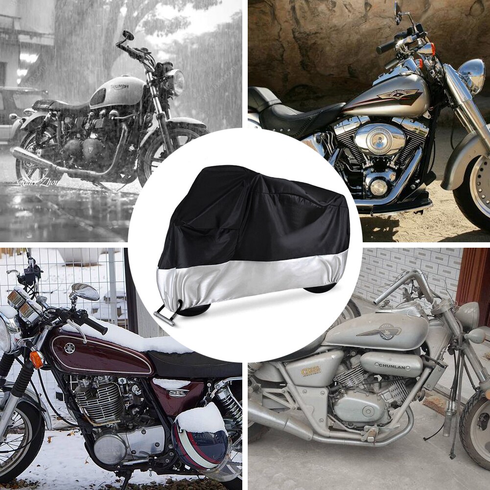 Motorcykel dækcykel hele sæsonen vandtæt støvtæt uv beskyttende udendørs indendørs moto scooter motorcykel regntæppe