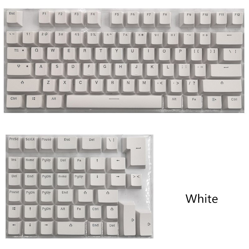 118 PBT Keycaps Set For 61 64 68 71 82 84 Layout Mini Mechanical Keyboard Key Cap RGB Letter Green Purple White Black Universal