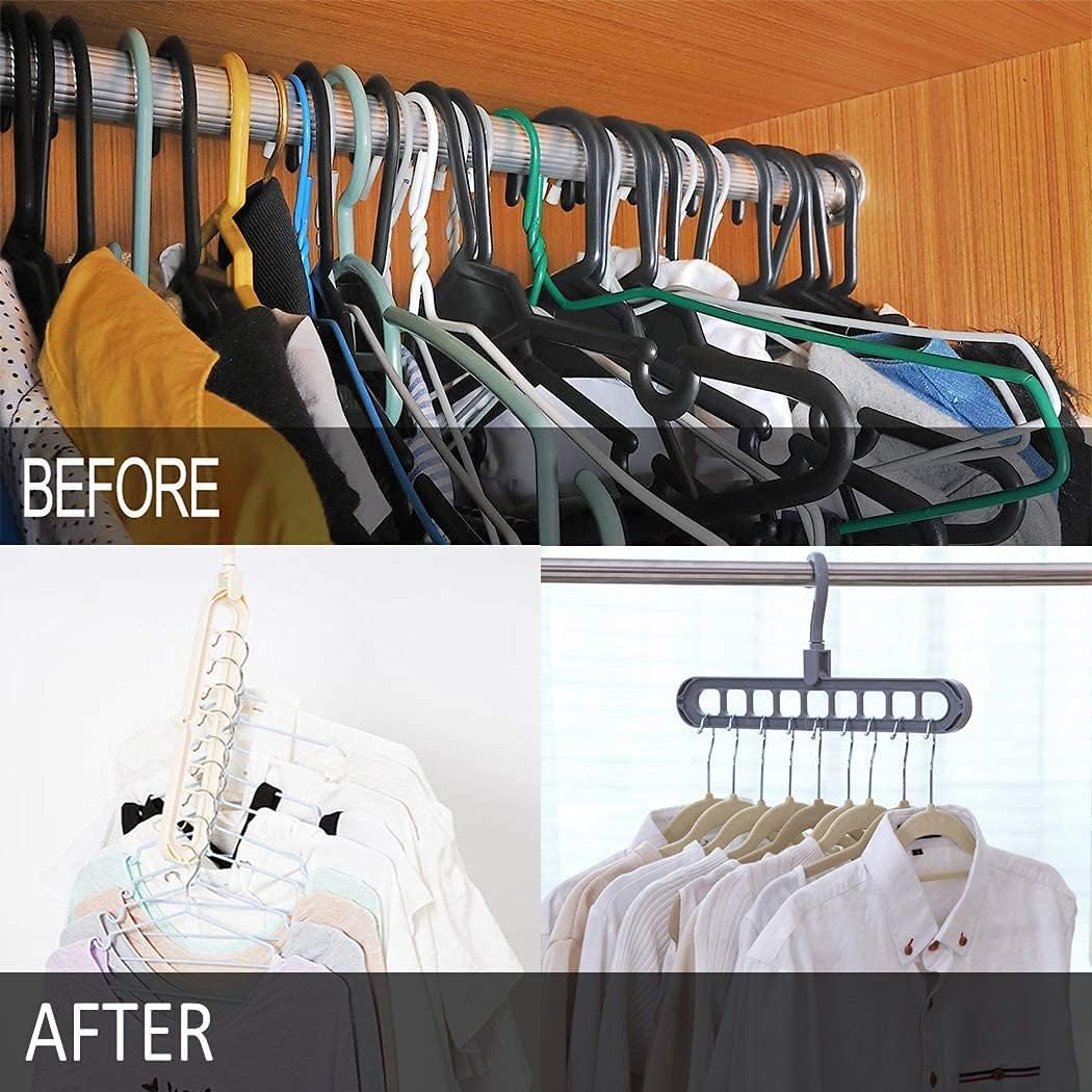 Magic Space Saving Hanger for Wardrobe Heavy Clothes Closet Organizer, Dorm Room Essentials, Closet Storage