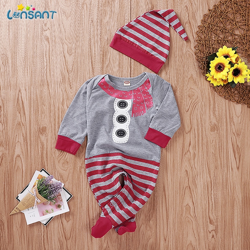 Lonsant Leuke Baby Print Romper Baby Jongen Meisje Kleding Katoen Pasgeboren Lange Mouw Romper Jumpsuit Baby Kleding Outfits N30