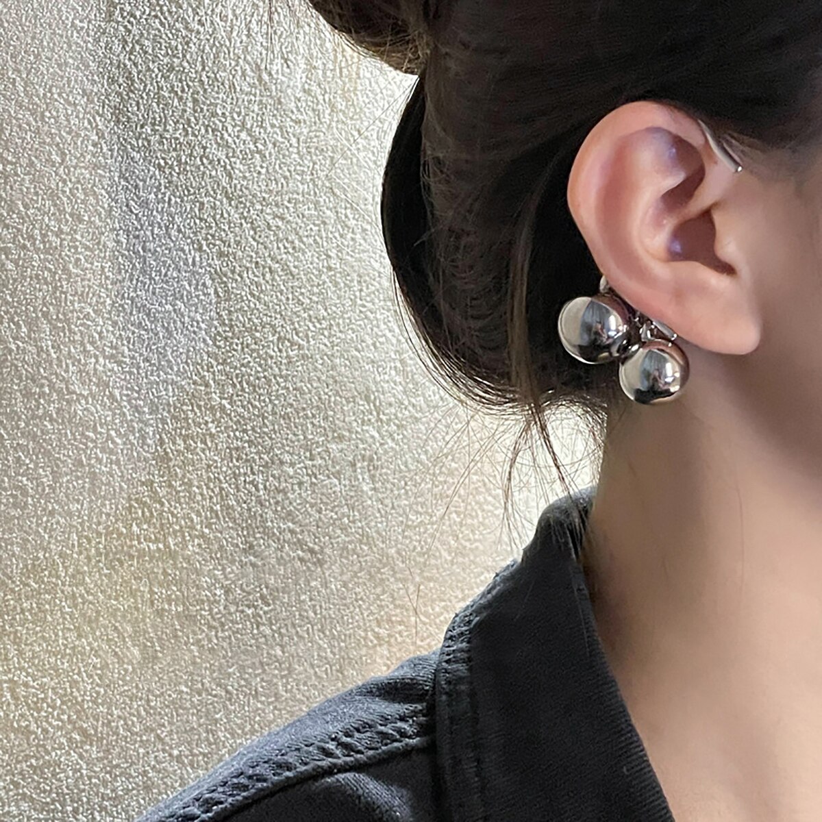 Aensoa Trendy Dubbele Bal Clip Oorbellen Oorhaak Metalen Oor Clips Zonder Doorstoken Oren Sieraden Oorbellen Manchet Vrouwen clips