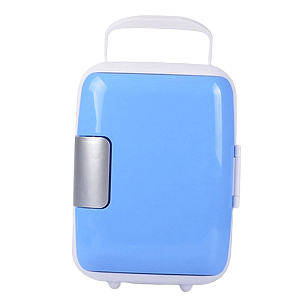 4L Mini Car Fridge Cool Portable Box Cooler Motor Camping Fridge w/ Handle