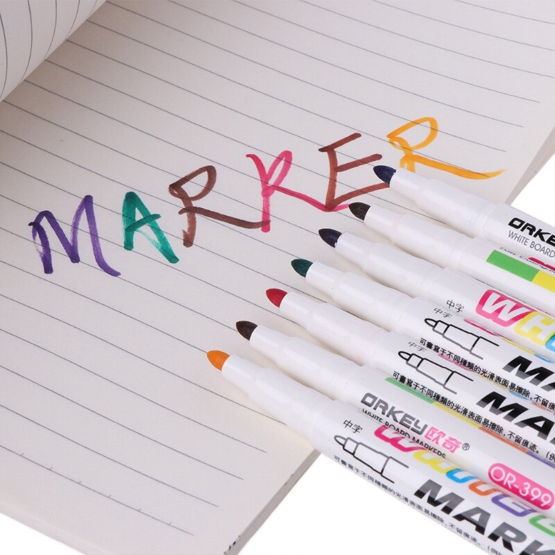 12 Uds 12 colores rotulador para pizarra blanca pluma marcador de pizarra de tiza líquida borrable de vidrio de cerámica de pluma de la escuela, la Oficina de
