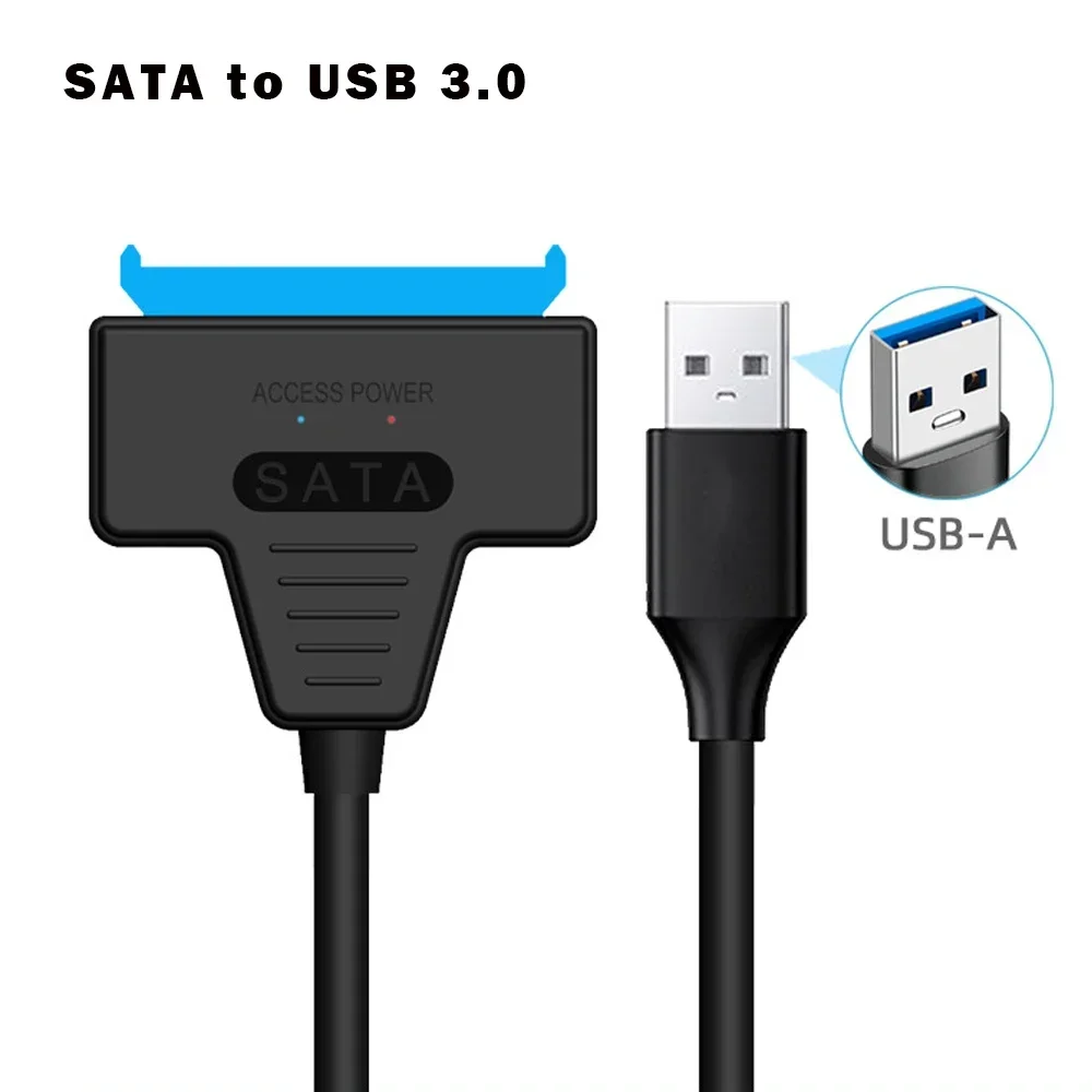 Kabel USB 3.0 SATA 3 adapter Sata robić USB 3.0 robić 6 Gb/s Obsługa 2,5-calowego zewnętrznego dysku twardego HDD SSD 22-pinowy kabel Sata III: Pomarańczowy