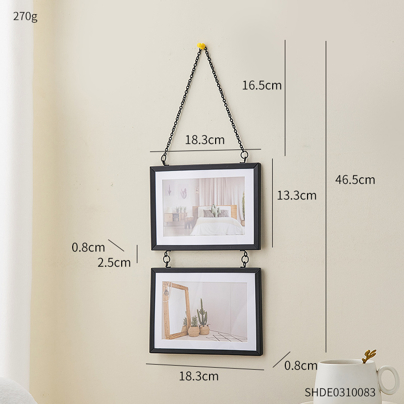 Wall Photo Frame Metal Glass Portrait Hanging Picture Frames Home decor frame for living room picture frame Wall photo frames: Height 46.5cm 18.3in