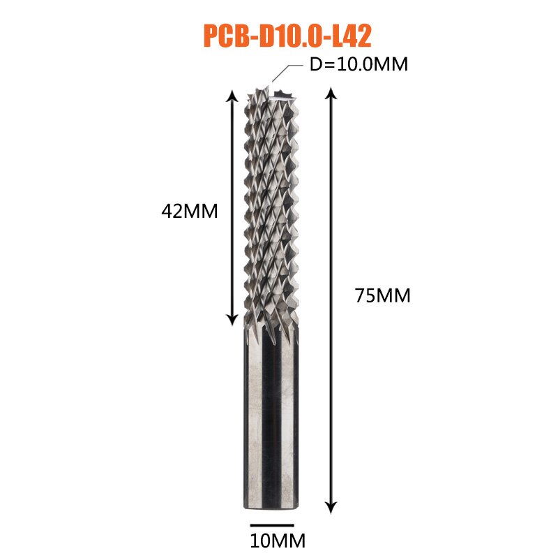 Solid Carbide Corn End mill Milling Cutter Bits 3.1mm, 4mm, 6mm, 8mm PCB End Mill CNC Cutting Milling Tools: 5mm