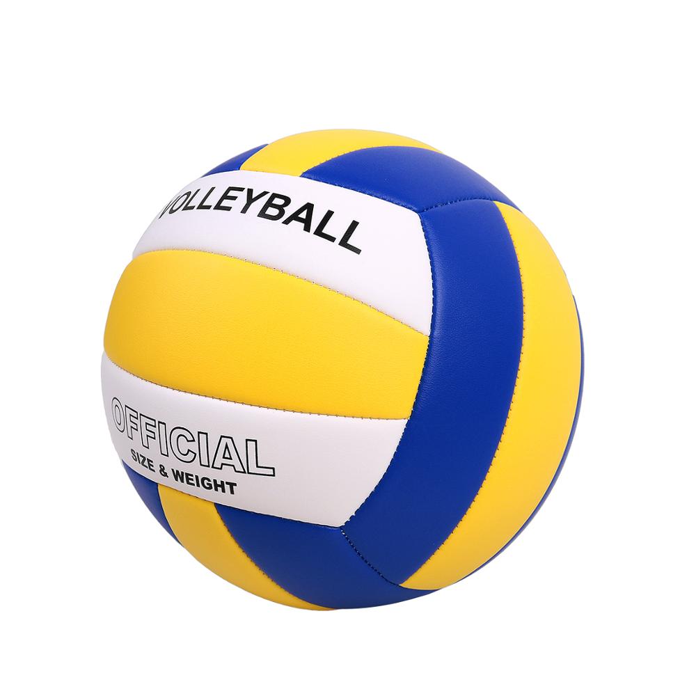 Yanyodo Officiële Maat 5 Volleybal, Zachte Indoor Outdoor Volleybal Voor Game Gym Training Strand Spelen, Geel Wit Blauw