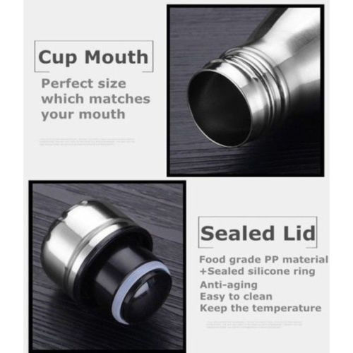 500ML Roestvrijstalen Vacuüm Geïsoleerde Water Fles Dubbele Wand Thermos Houden Warm/Koud voor 12 Uur Thee Koffie drinken Fles