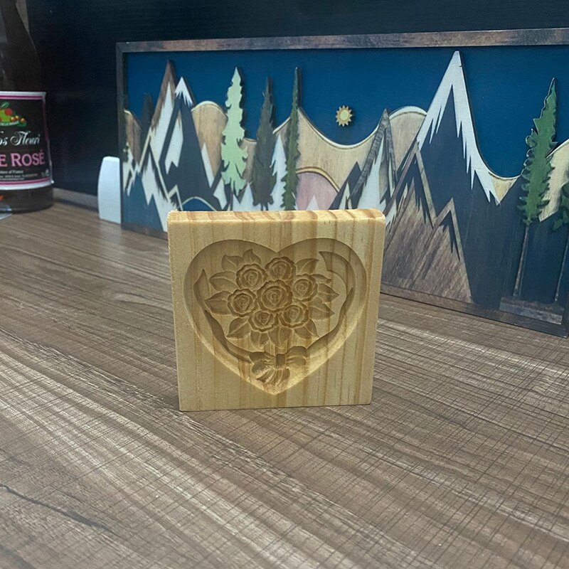 Holz Cookie Schimmel Haushalt Lebkuchen Kuchen Schimmel Presse 3D Keks Präge Formen Bäckerei Gerät Backen Werkzeug Küche Liefert: l