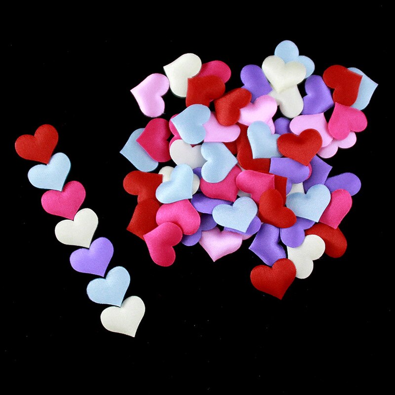 Confettis en forme de cœur pour lit de mariage | Éponge à jeter en forme de cœur, fleurs pour décoration en chambre, pétales à la main, fournitures pour fête de amour, 2cm, 100 pièces
