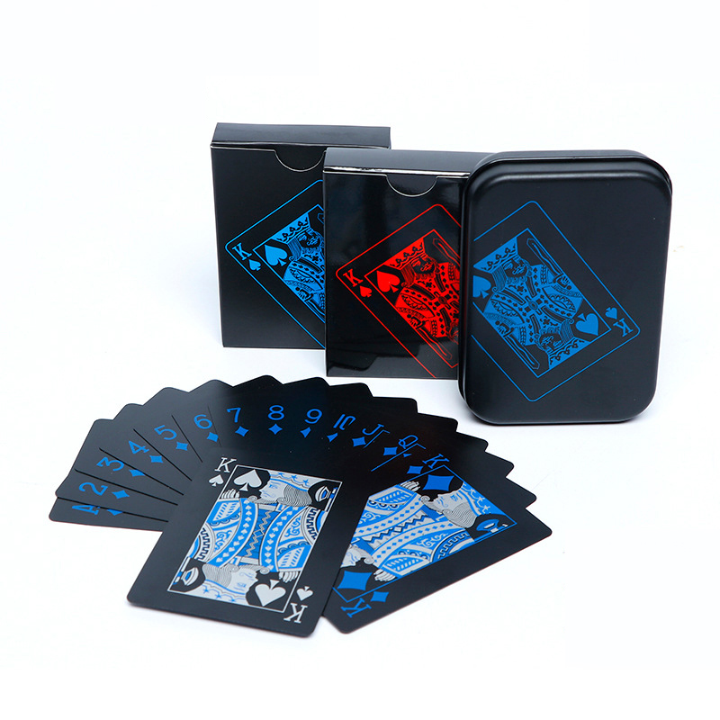 PVC poker Raccolta di Plastica Carte da gioco di Magia Durevole Nero Blu colore poker impostato di Carte Giochi Giocattoli per I Bambini Adulti Regali