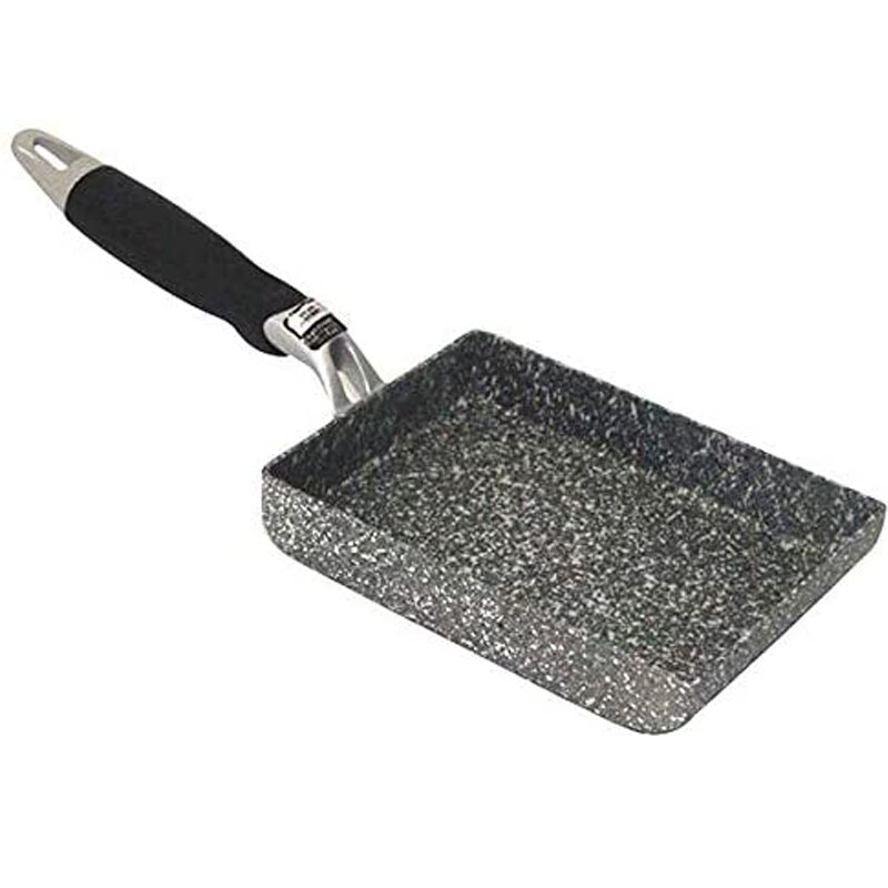 Japanse Quare Non-stick Gebakken Eieren Pannen Aluminium-Stijl Koekenpan Gebakken Eieren Pannen Maker Ontbijt Pot mini Fornuis Pan: Black