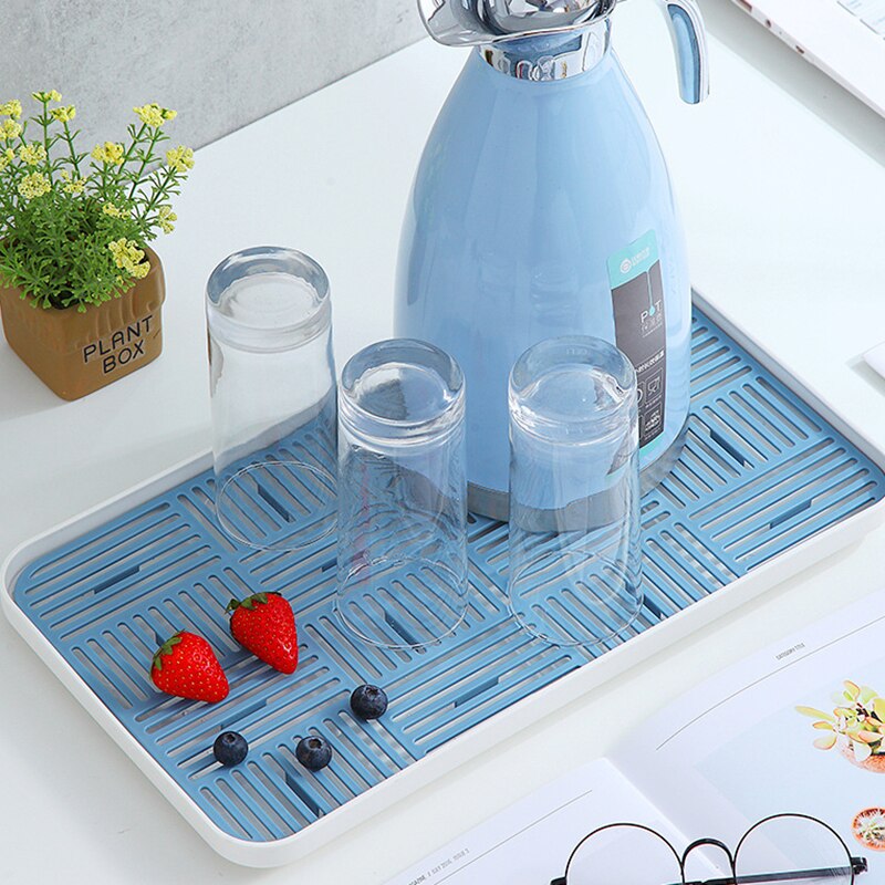 Drain Rack Plastic Dish Drainer Dryer Tray Large Sink Drying Rack Worktop Kitchen Organizer Sponge Holder Soap Dispenser Holders