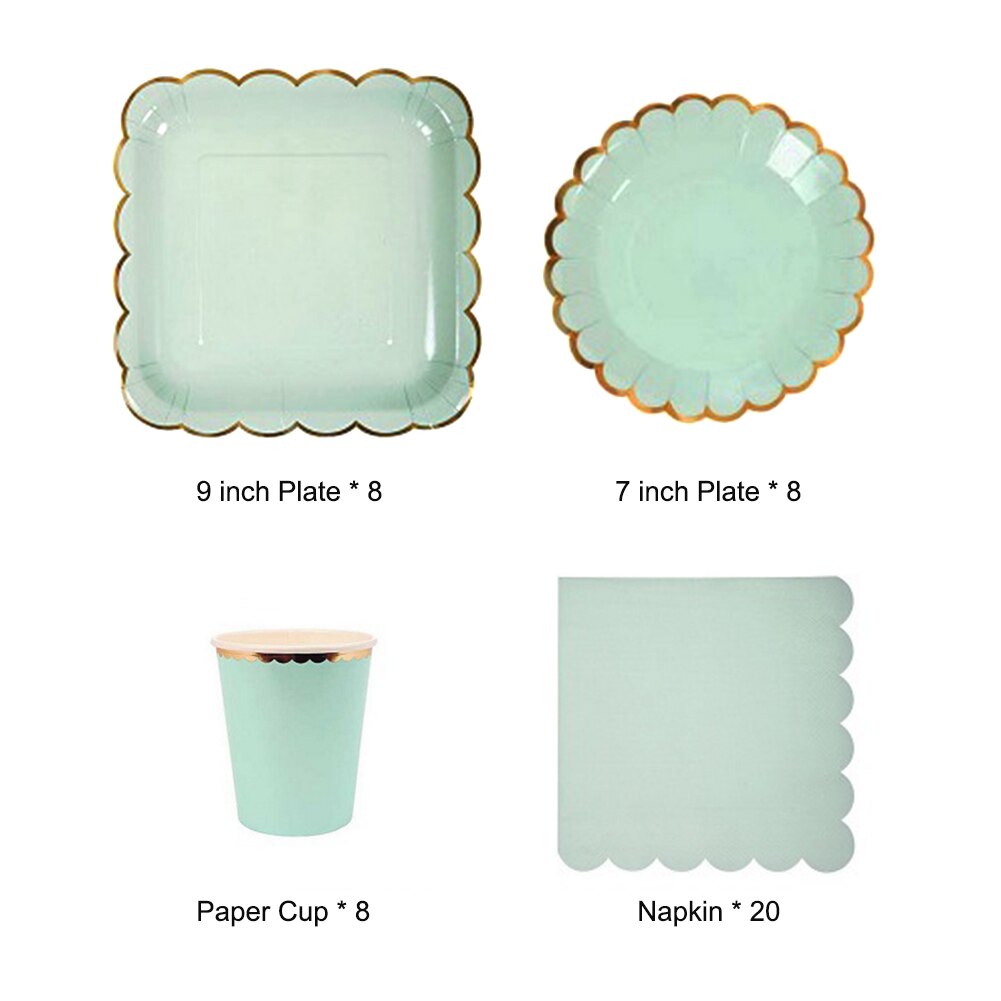 Servies voor het avondeten verjaardag feestdagen met servet eetkamer buiten picknick thuis wegwerpborden bruiloft feest papieren salade