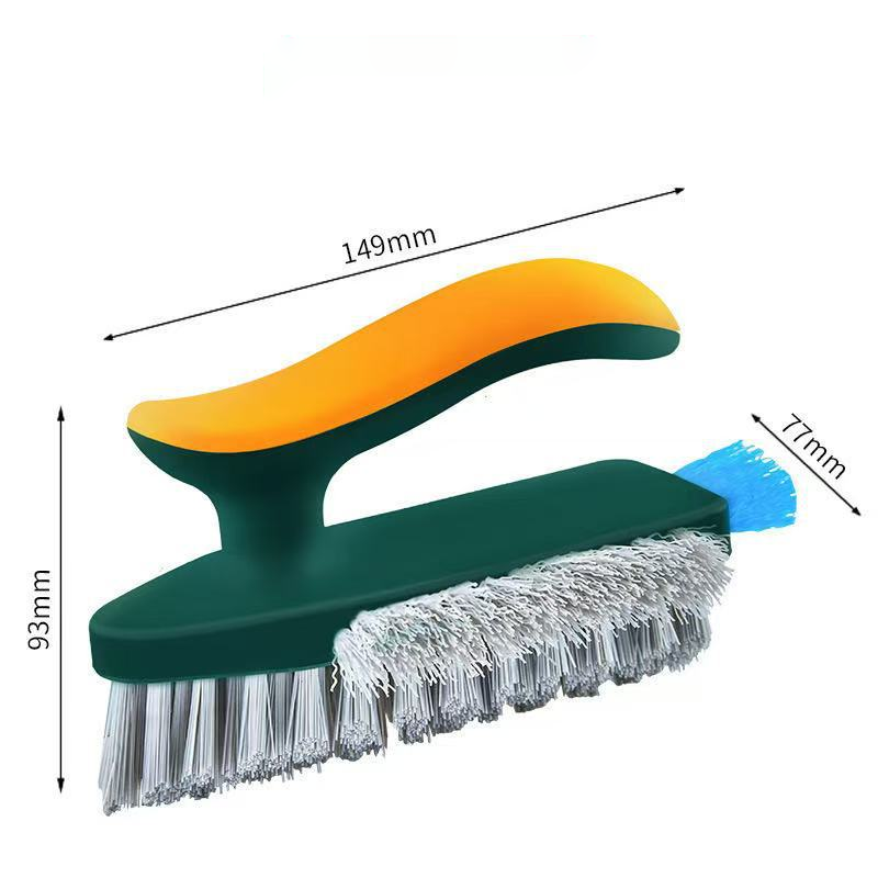 Household Cleaning Brush Kitchen Gadgets Tiles Window Trough 4in 1 V-shaped Brush for Kitchen Home Supplies Tools Bathroom: green