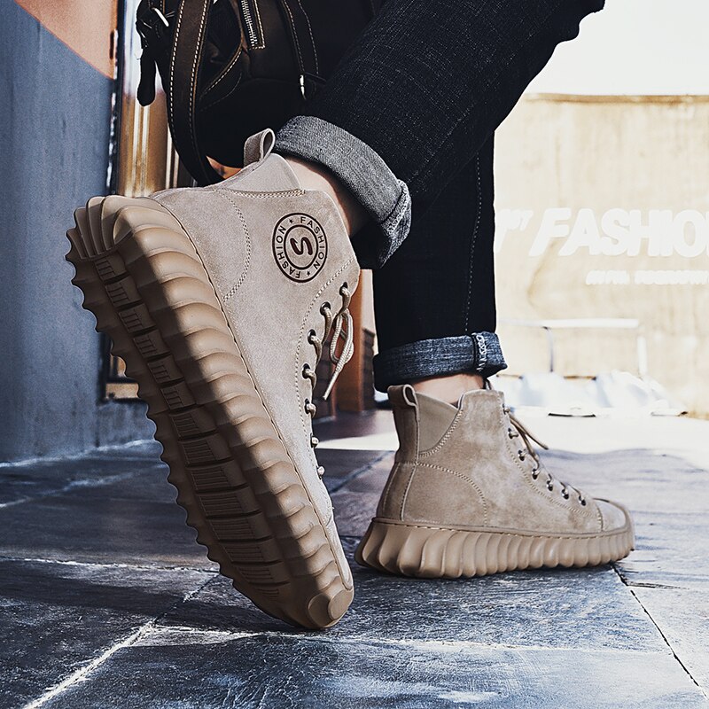 Mannen Schoenen Hoge Top Lederen Laarzen Chelsea Laarzen Mannen Winter Warme Comfortabele Mannen Laarzen Botas Hombre