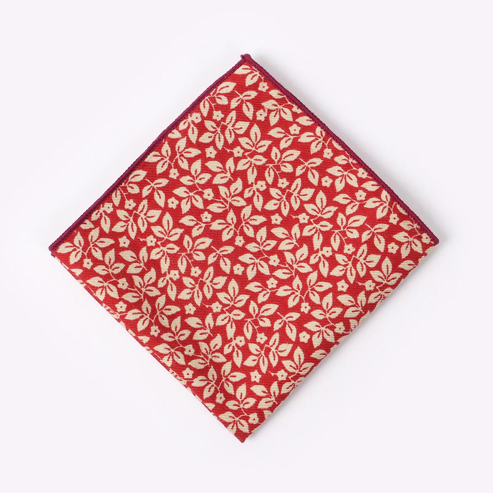 Menn& #39 ; s 100%  bomullsblomstlommetørkle for mann bryllupstrykk lomme med firkantede brysthåndkledresser hankies 23*23cm: 4