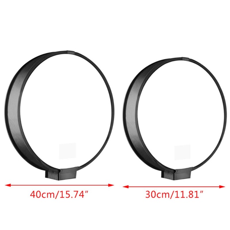 83XC 30cm/40cm Universal Mini Round Softbox Portable Flash Diffuser Soft Box for DSLR