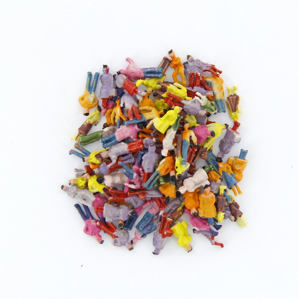 100 Pcs 1:150 Schaal Miniatuur Mensen Model Beeldjes Voor N Gauge Model Train Diorama Landschap Diy Accessoires