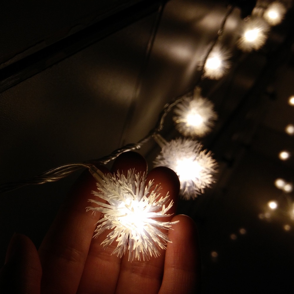 LED Snowflake twinkle string lights Christmas fairy lights Outdoor use Decorations for Year Xmas Wedding Room Party