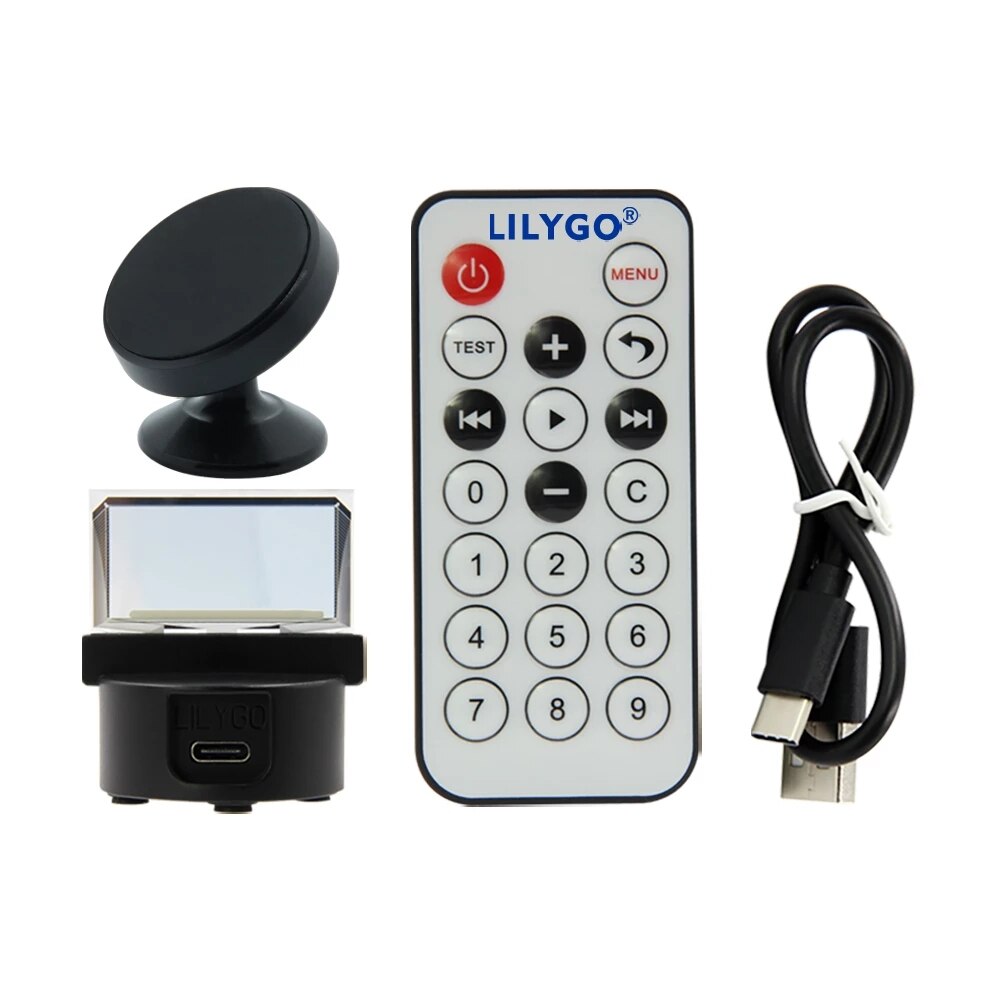 LILYGO TTV transparent screen OLED infrared remote control programmable mini TV ESP32 for Arduino micropython programming