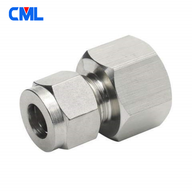 1/8" 1/4" 3/8" 1/2" BSP Female Thread 6/8/10/12/14mm OD Tube Double Ferrule Compression Tube Union Connector Stainless Steel 304