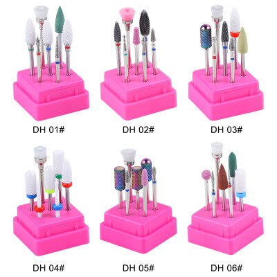Nail art keramiskt sliphuvud set elektrisk slipmaskin reservdelar nagelborttagning exfoliering
