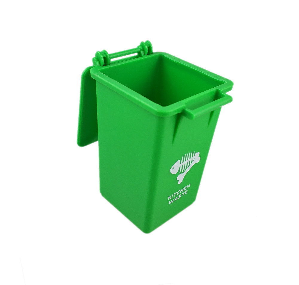 Straßenrand Müll und Recyceln Können Set Bleistift Tasse Halter Einzigen Lkw Dosen: Green