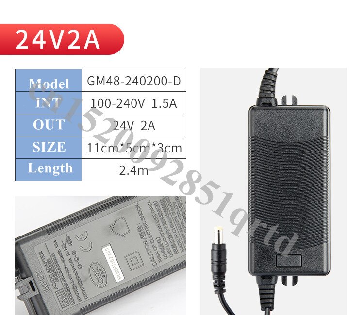 Water purifier RO Booster Pump Power Adapter Transformer 1.5A-5A 3A Input 100-240V,50-60Hz,Output DC24V Osmosis Inversa Sistema: 24V 2.0A