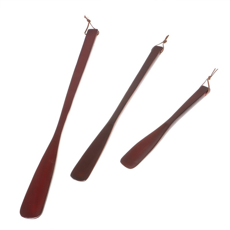 Long 25cm 40cm 54cm Craft Wooden Shoe Horn Dutch Wood Handle Shoehorn Lifter with Hanging Rope for Shoes Accessorie Horns