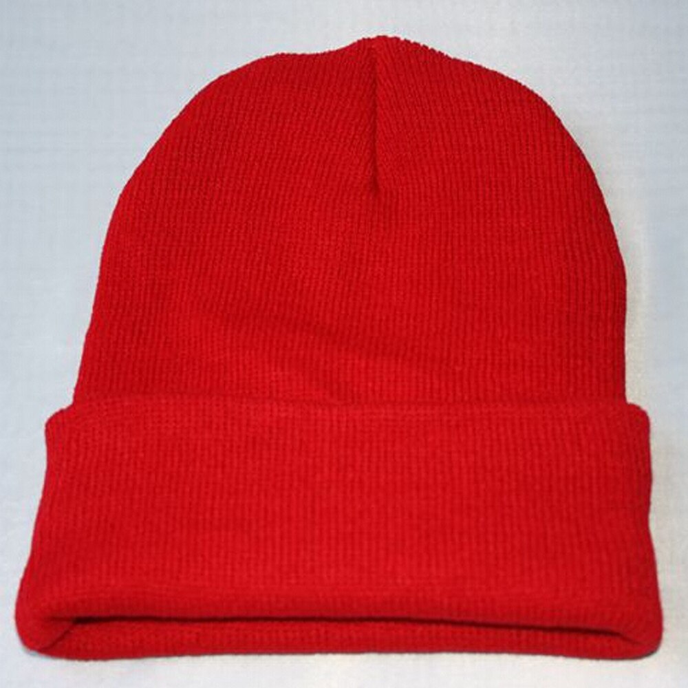 Gebreide Hoeden Voor Vrouwen Gildkruid Mannen Beanie Hat Winter Effen Brimless Baggy Meloen Cap Manchet Docker Visser Mutsen Hoeden Voor mannen: Red 
