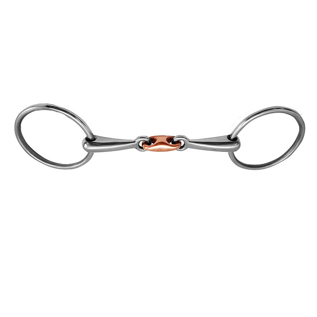 Loose Ring Horse Bit Snaffle With Copper Inlay Stainless Steel 4.5" - 6
