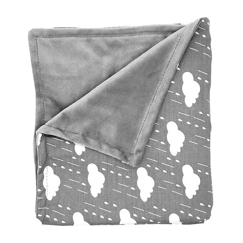 1Pc Leuke Pasgeboren Baby Wieg Zacht Warme Dekens Streep Cartoon Slapen Inbakeren Baby Kids Kind: gray cloud