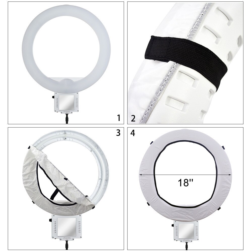 Let softbox stof diffuser med blød lys stof justerbar ring lys hvid blød elastisk dæksel diffuser belysning tilbehør