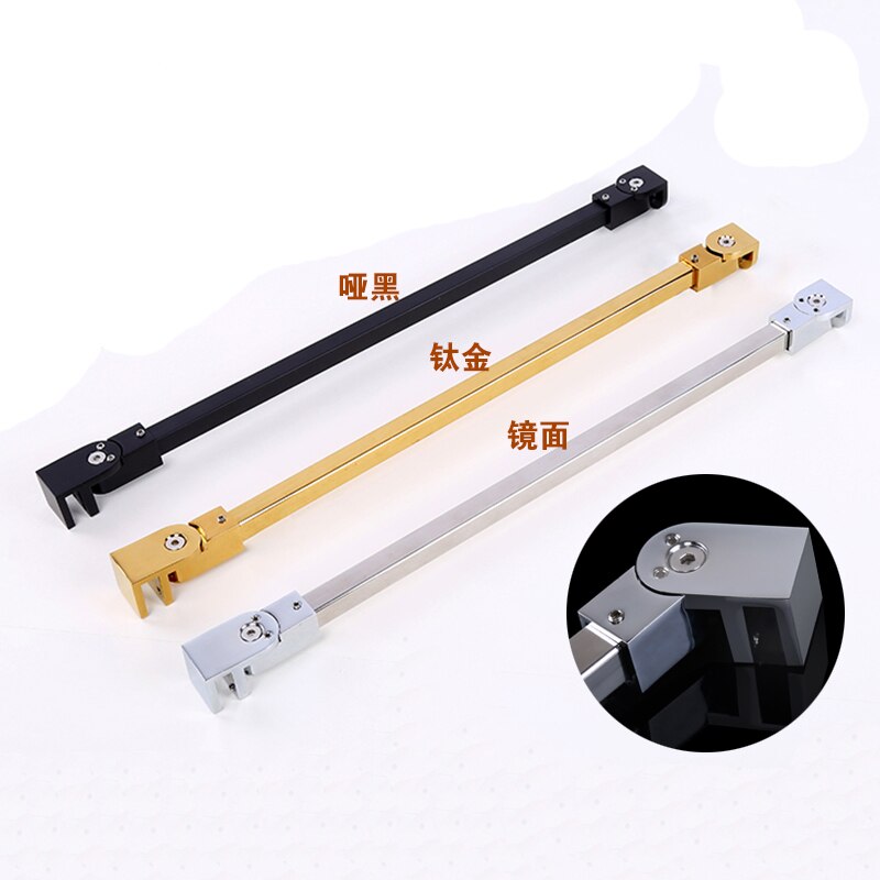 Universal adjustment shower room glass pull rod support frame stainless steel glass perforation-free fixed rod