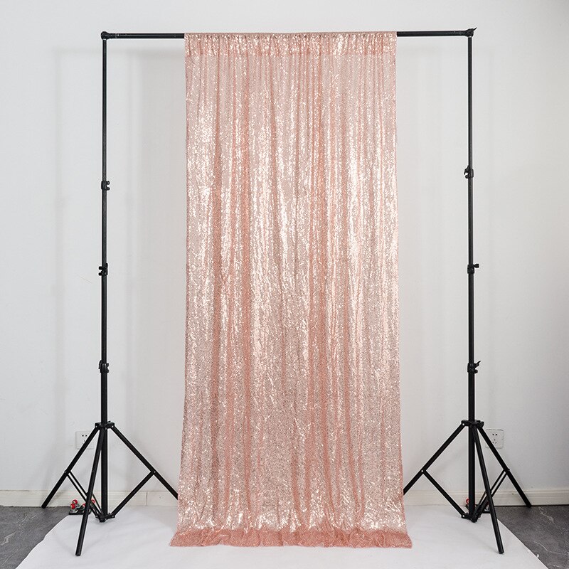 Kit de cortina para festa de casamento com lantejoulas e paetês-24x118 embutidos: Color1 / 60X240CM