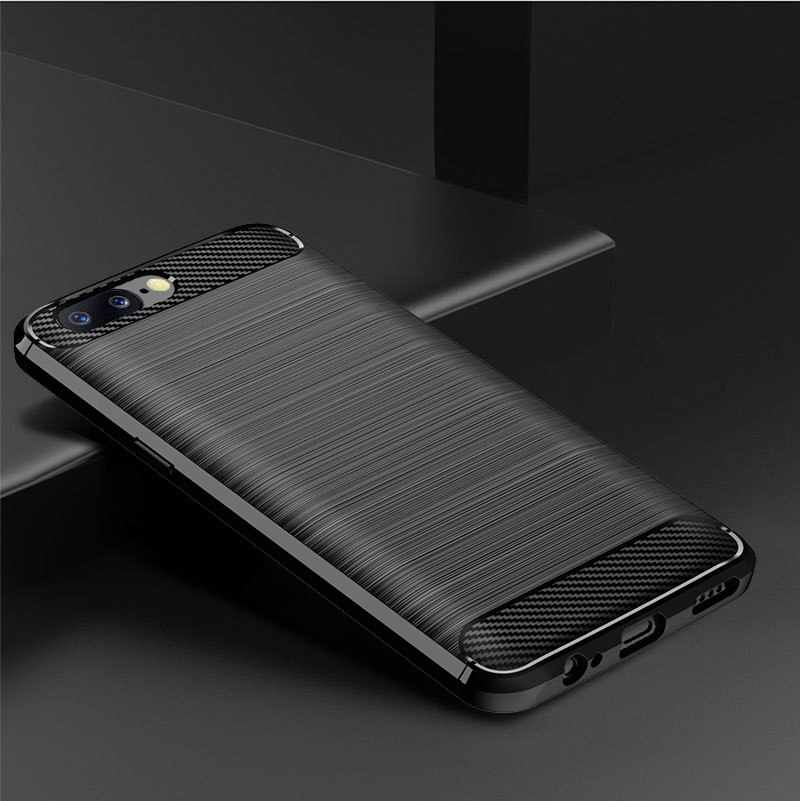 Schokabsorptie Cover Soft Tpu Anti Scratch Carbon Fiber Back Originele Case Voor Oneplus 5/Vijf A5000 1 + 5 5.5 &quot;Cover Cases