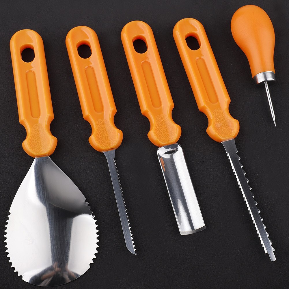 9pcs Halloween Pumpkin Carving Kit Stainless Steel Tool Set Easily Carve For Pumpkin Decorations DIY Craft Accessories