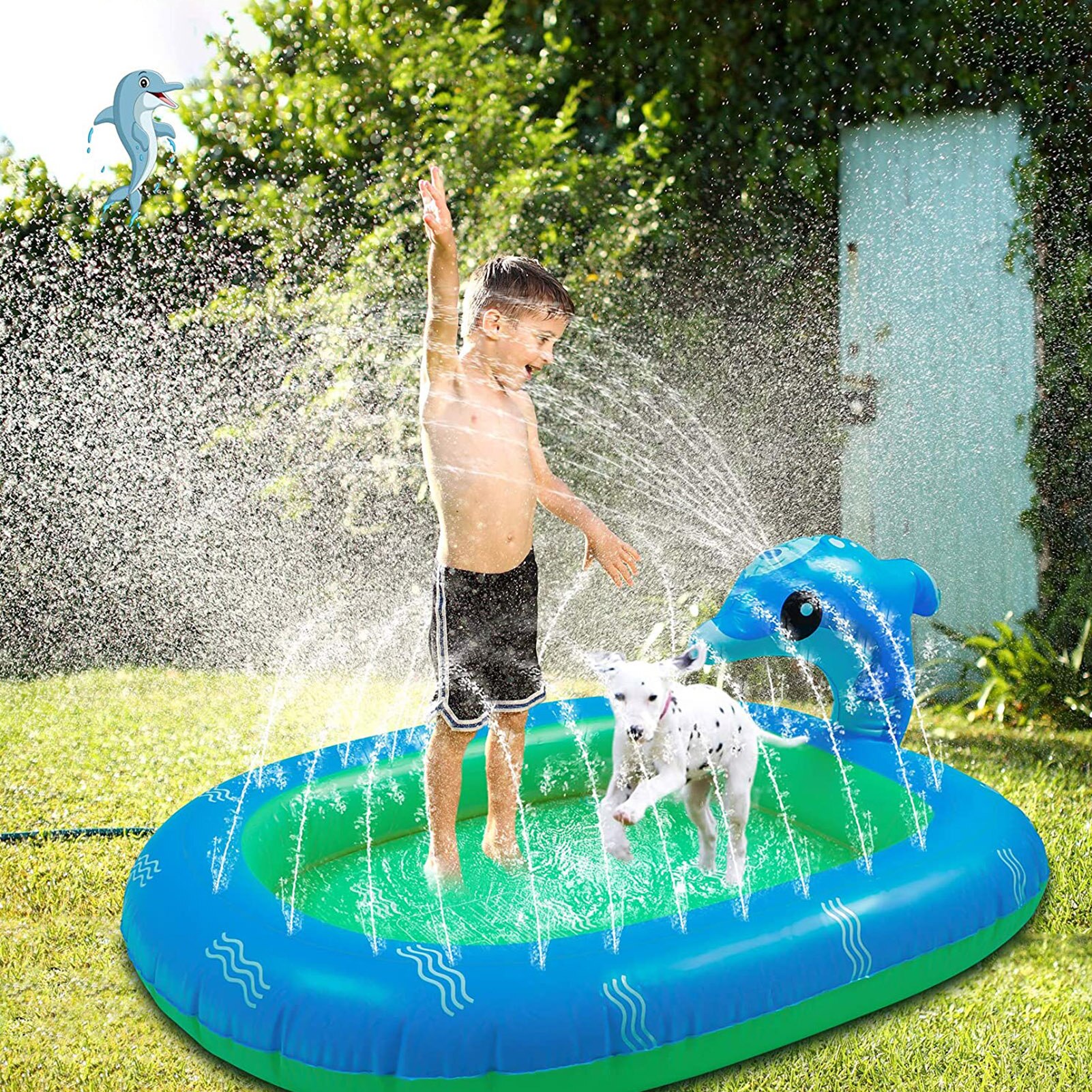 Sommer freundlicher Spielen Wasser matt Rasen Spiele Sprinkler Wasser Spielzeug Aufblasbare sprühen Wasser Kissen draussen Spritzen Schwimmbad Für freundlicher