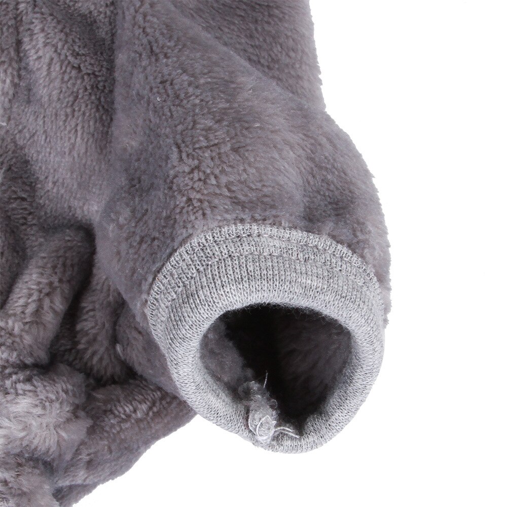 Pet Autumn Winter Flannel Four Legs Costume for Small Medium Dogs Puppy Warm Thickened Hoodie Coat Grey Koala Dogs Clothing