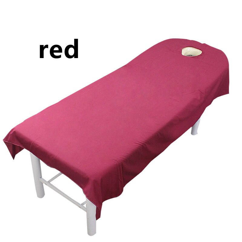 Draps de Salon de beauté, couverture de Table de lit avec trou, traitement de Massage SPA beauté 1 pièces: 4