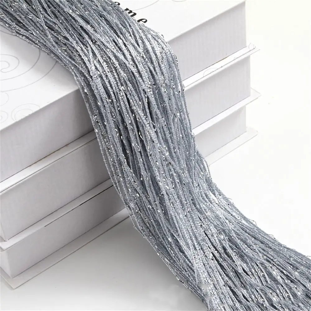 1 peça 100x200cm corda de glitter decorativa porta cortina contas divisória sala borla tecido poliéster painel janela 1x2m: Azul