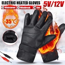 Vinter elektriske opvarmede handsker vindtæt cykling varm opvarmning berøringsskærm skiløb handsker usb drevne opvarmede handsker til mænd kvinder