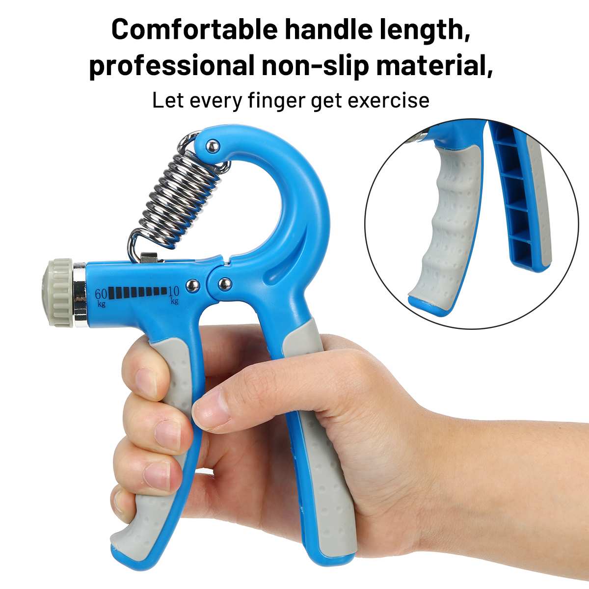 6Stck einstellen Fitnessstudio Fitness Einstellbare Hand Griff Finger Unterarm Stärke Muskel Erholung Hand Greifer Trainer Trainer Ausbildung Bausatz