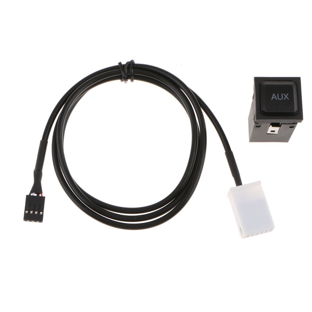 High Efficient Wiring Car Music Aux Cable 39inch Length+ Switch Socket