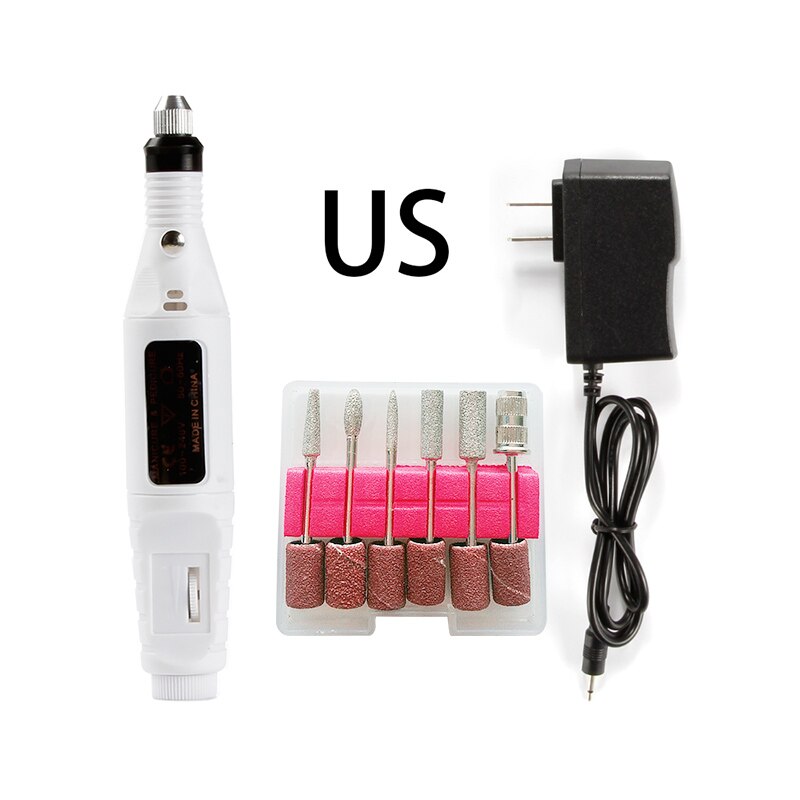 Apparecchi elettrici per Manicure Pedicure USB Macchina Del Trivello Del Chiodo Della Cuticola Remover Gel Unghie Artistiche Punte da Trapano Fresatura Rettifica Frese E Taglierine Per Micro SIM: GJ1451WUS