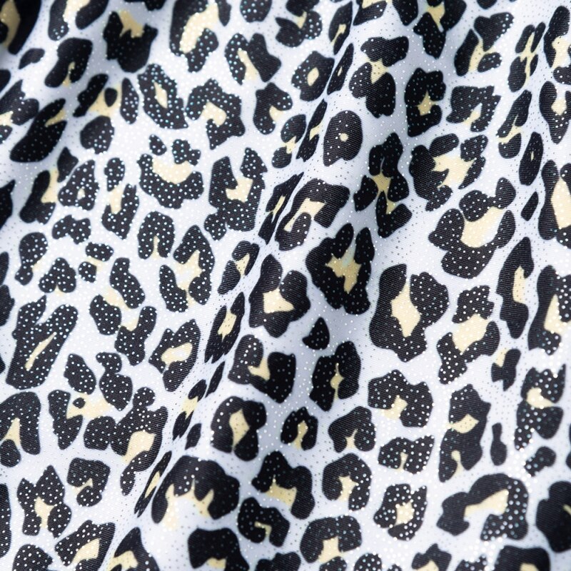 Leotardos con estampado de leopardo para niñas de 4 a 14 años, ropa de baile infantil sin mangas con purpurina