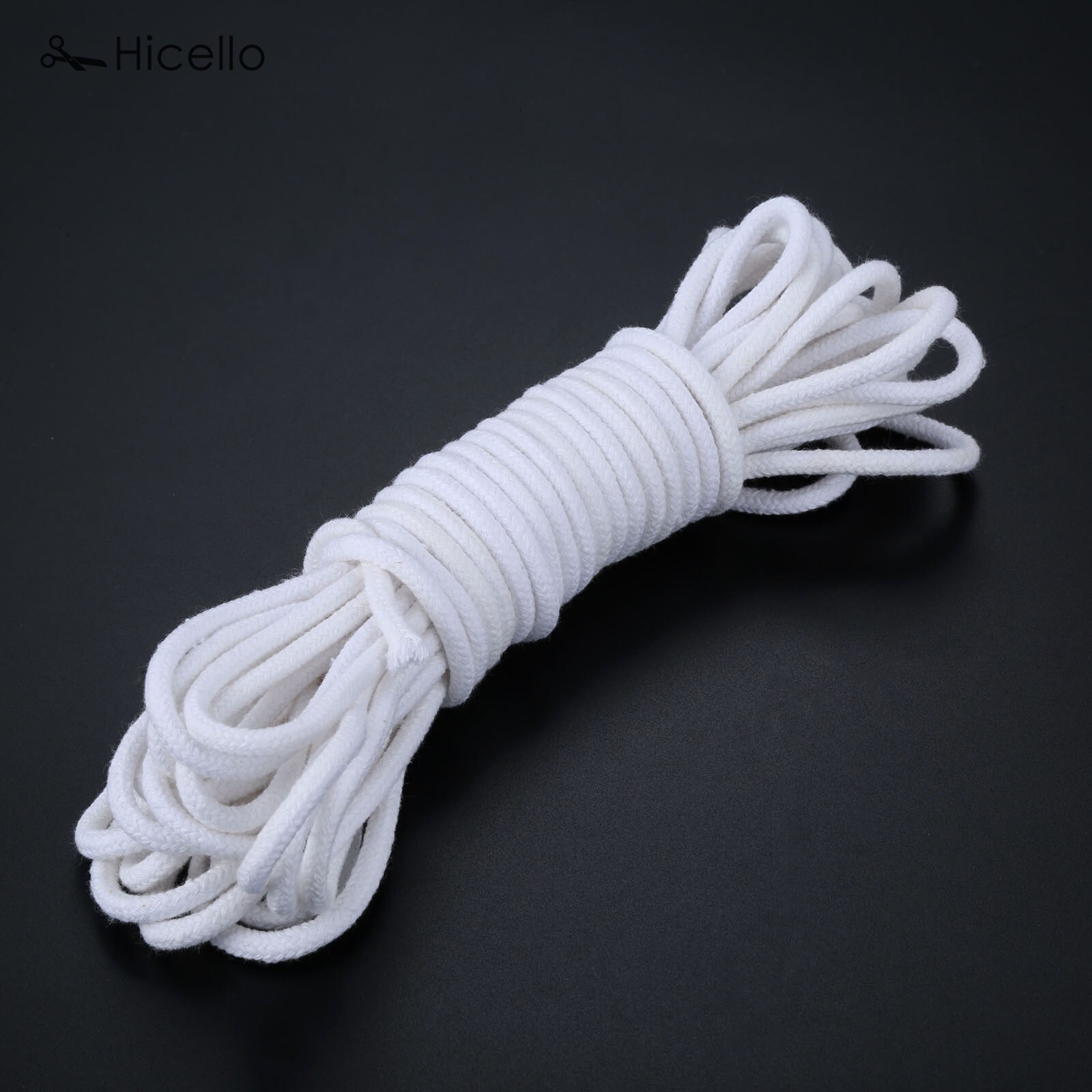 4m/6m/10m Lamp Wick Cotton Core Candle Making DIY 6mm Mellow Full Plump Villus Oil Burner Kerosene Lamp Alcohol Lighting Hicello