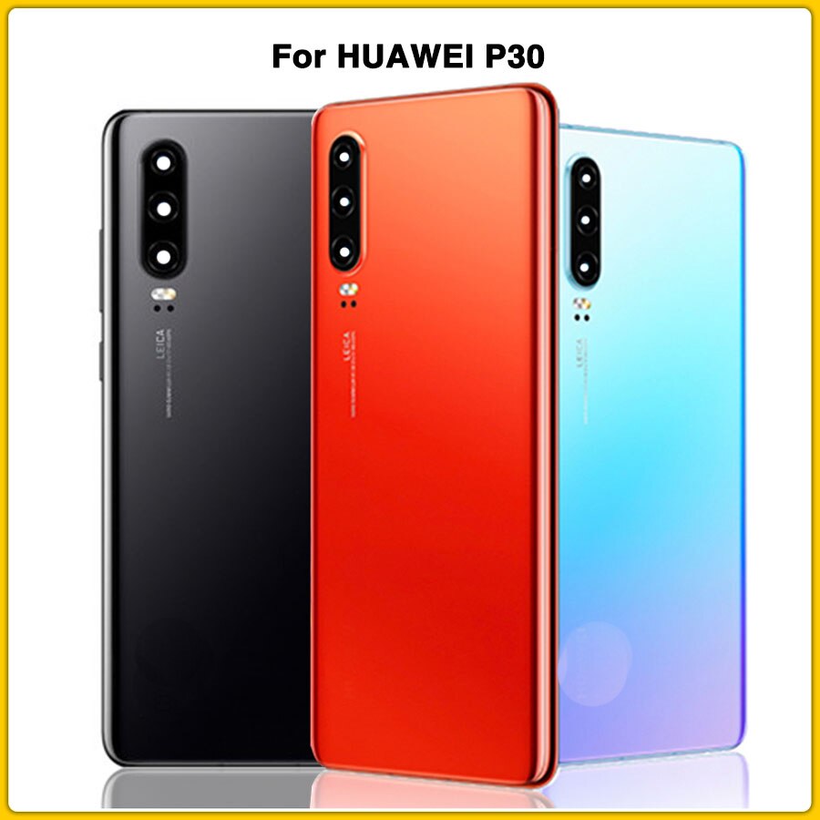 Original P30 Housing Case For HUAWEI P30 p30 pro Battery Cover Door Rear Cover WIth Lens Adhesive Sticker